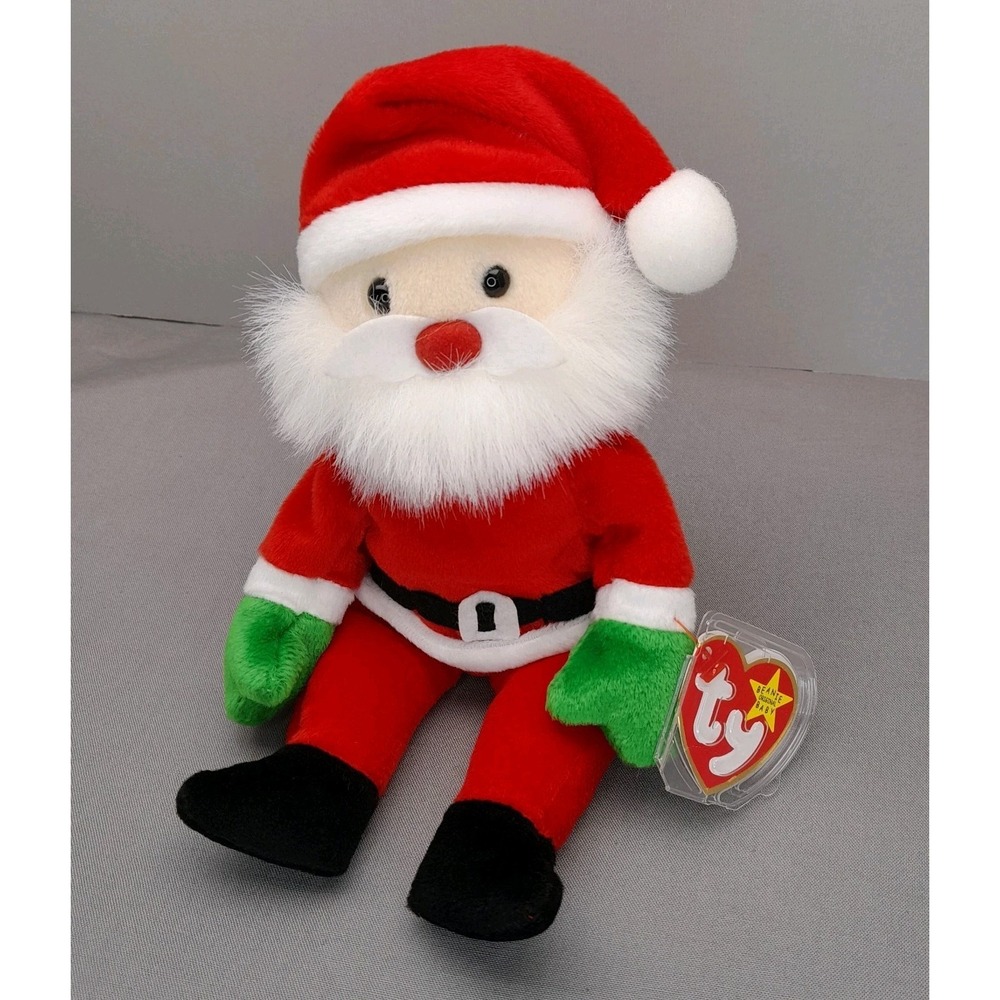 Ty Beanie Baby Santa Claus Plush MWMT‎ Christmas Stuffed Animal Toy